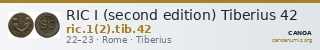 RIC I (second edition) Tiberius 42 — CANOA