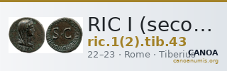 RIC I (second edition) Tiberius 43 — CANOA