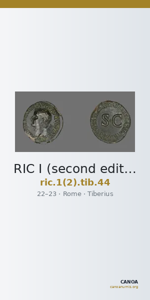 RIC I (second edition) Tiberius 44 — CANOA