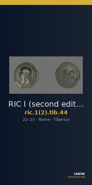 RIC I (second edition) Tiberius 44 — CANOA