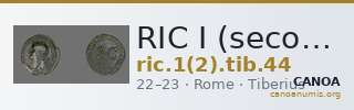 RIC I (second edition) Tiberius 44 — CANOA