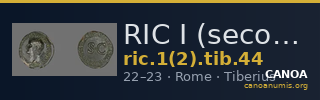 RIC I (second edition) Tiberius 44 — CANOA