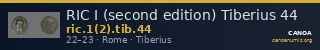RIC I (second edition) Tiberius 44 — CANOA