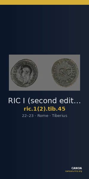 RIC I (second edition) Tiberius 45 — CANOA