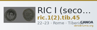 RIC I (second edition) Tiberius 45 — CANOA