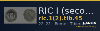 RIC I (second edition) Tiberius 45 — CANOA