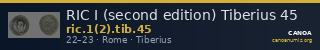 RIC I (second edition) Tiberius 45 — CANOA