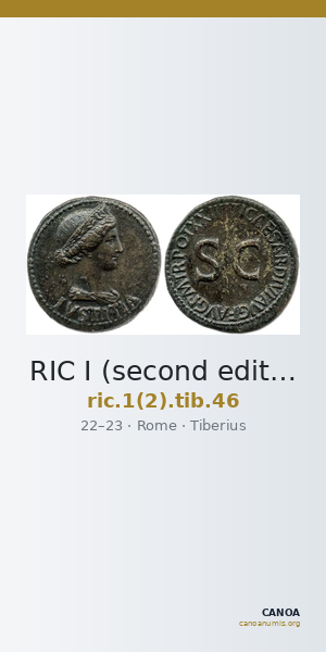 RIC I (second edition) Tiberius 46 — CANOA