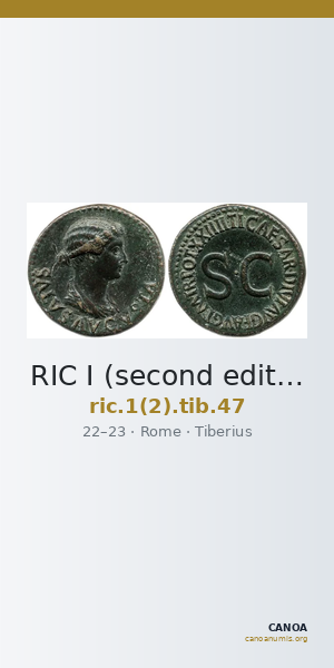 RIC I (second edition) Tiberius 47 — CANOA