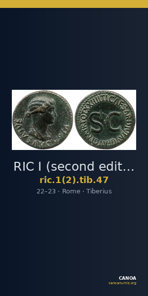 RIC I (second edition) Tiberius 47 — CANOA