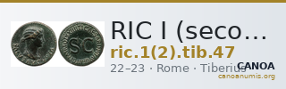 RIC I (second edition) Tiberius 47 — CANOA