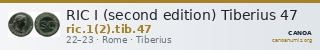 RIC I (second edition) Tiberius 47 — CANOA