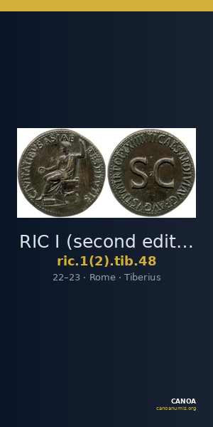 RIC I (second edition) Tiberius 48 — CANOA