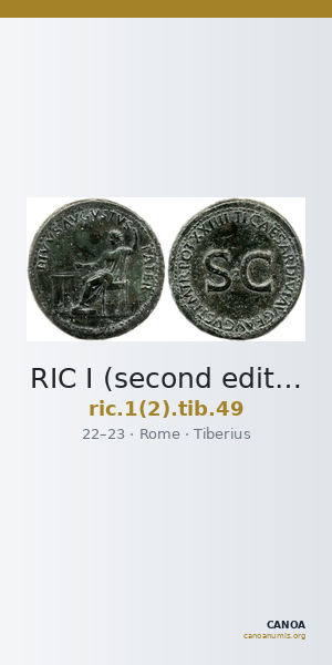 RIC I (second edition) Tiberius 49 — CANOA