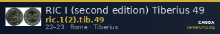 RIC I (second edition) Tiberius 49 — CANOA