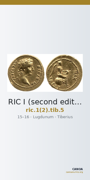 RIC I (second edition) Tiberius 5 — CANOA