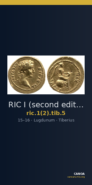 RIC I (second edition) Tiberius 5 — CANOA