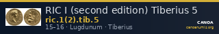RIC I (second edition) Tiberius 5 — CANOA