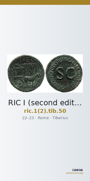 RIC I (second edition) Tiberius 50 — CANOA