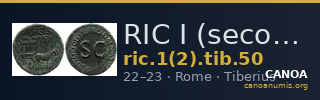 RIC I (second edition) Tiberius 50 — CANOA