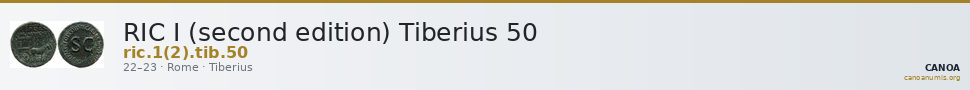 RIC I (second edition) Tiberius 50 — CANOA