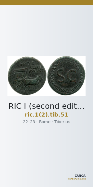 RIC I (second edition) Tiberius 51 — CANOA