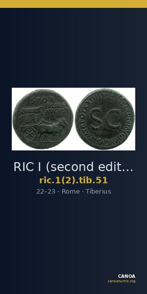 RIC I (second edition) Tiberius 51 — CANOA