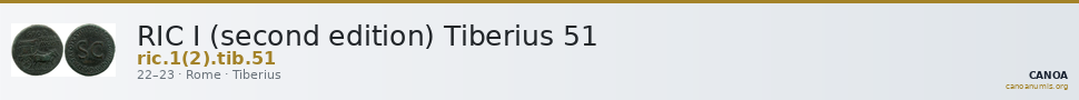 RIC I (second edition) Tiberius 51 — CANOA