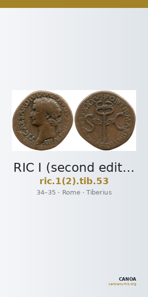 RIC I (second edition) Tiberius 53 — CANOA