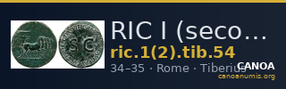 RIC I (second edition) Tiberius 54 — CANOA