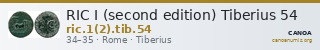 RIC I (second edition) Tiberius 54 — CANOA