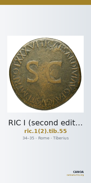 RIC I (second edition) Tiberius 55 — CANOA