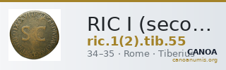 RIC I (second edition) Tiberius 55 — CANOA