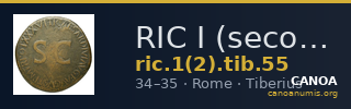RIC I (second edition) Tiberius 55 — CANOA