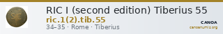 RIC I (second edition) Tiberius 55 — CANOA