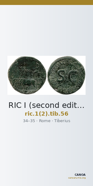 RIC I (second edition) Tiberius 56 — CANOA