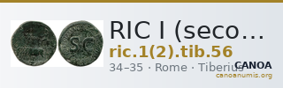 RIC I (second edition) Tiberius 56 — CANOA
