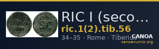 RIC I (second edition) Tiberius 56 — CANOA