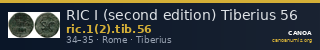 RIC I (second edition) Tiberius 56 — CANOA