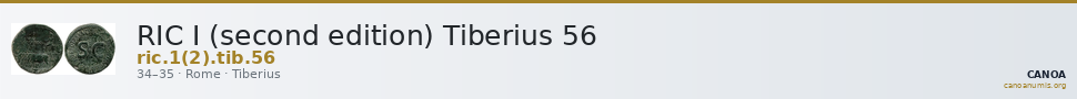 RIC I (second edition) Tiberius 56 — CANOA