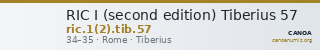 RIC I (second edition) Tiberius 57 — CANOA