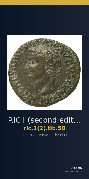 RIC I (second edition) Tiberius 58 — CANOA