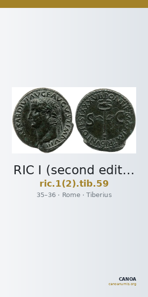RIC I (second edition) Tiberius 59 — CANOA