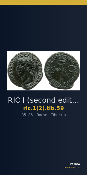 RIC I (second edition) Tiberius 59 — CANOA
