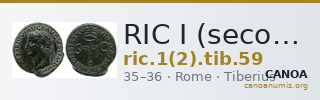 RIC I (second edition) Tiberius 59 — CANOA