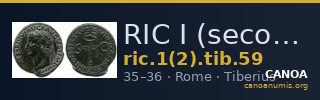 RIC I (second edition) Tiberius 59 — CANOA