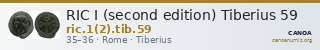 RIC I (second edition) Tiberius 59 — CANOA