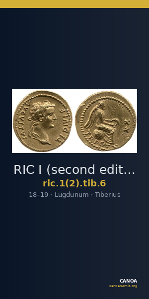 RIC I (second edition) Tiberius 6 — CANOA