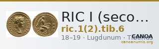 RIC I (second edition) Tiberius 6 — CANOA