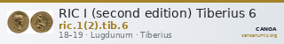 RIC I (second edition) Tiberius 6 — CANOA